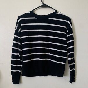 Striped Black and White Women's Sweater